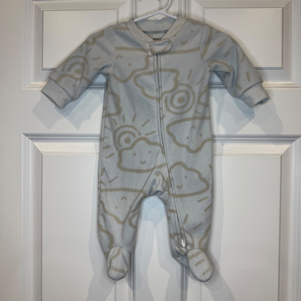 Carter's Baby Sleepers Cloud Sun Footed Pajamas Size 3 Months